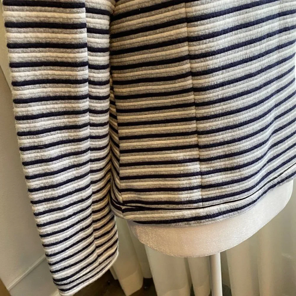 Isani for Target Black Gray Striped Knit Blend Cardigan Sweater SZ M
